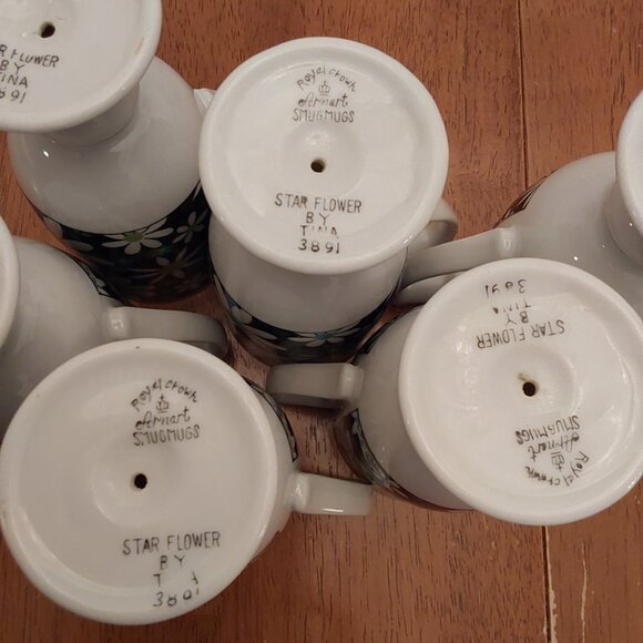 VINTAGE ROYAL CROWN SMUG MUGS SET1960 BY TINA ARNART CERAMIC - Picture 8 of 15